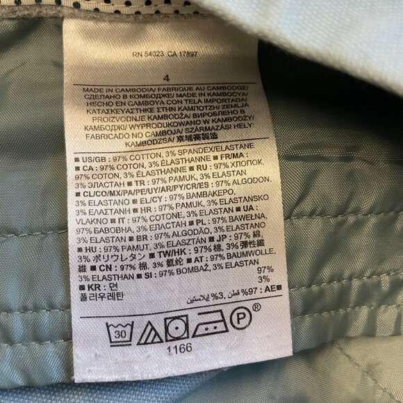 Banana Republic Hampton Fit soft teal blue cropped ankle trouser pants womens 4 - Picture 5 of 7